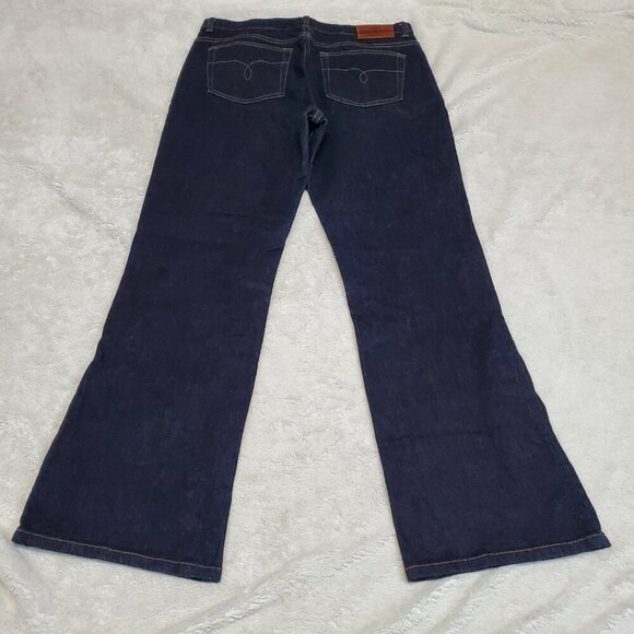 Lauren Ralph Lauren Dark Wash Classic Bootcut High Rise Western Denim Jean 10 - Picture 6 of 12